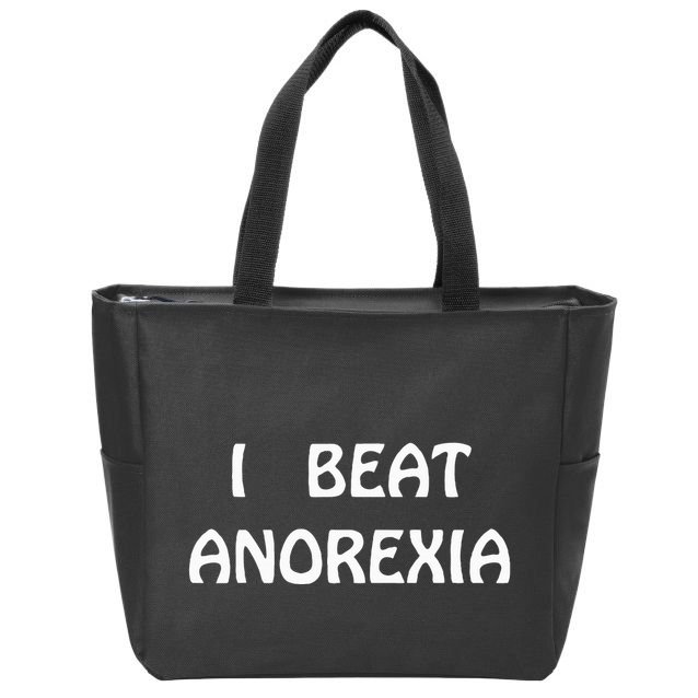 I Beat Anorexia Zip Tote Bag