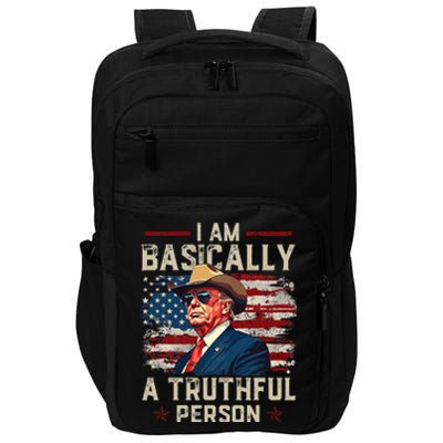 IM Basically A Truthful Person Us Flag Trump Vance 2024 Impact Tech Backpack