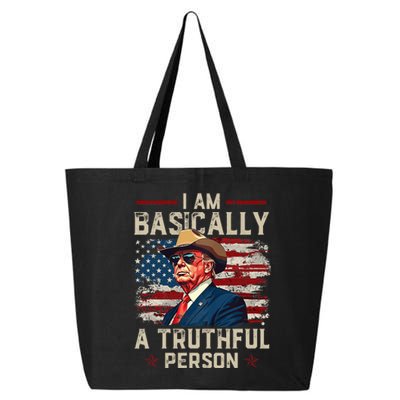 IM Basically A Truthful Person Us Flag Trump Vance 2024 25L Jumbo Tote