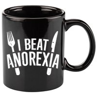 I Beat Anorexia 11oz C Handle Ceramic Mug