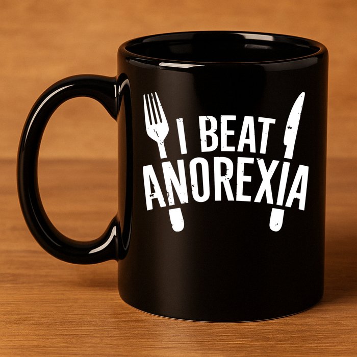 I Beat Anorexia 11oz C Handle Ceramic Mug