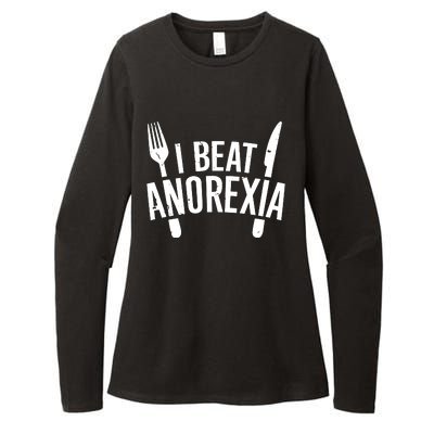 I Beat Anorexia Womens CVC Long Sleeve Shirt