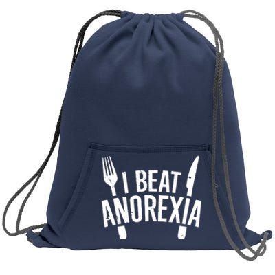 I Beat Anorexia Sweatshirt Cinch Pack Bag