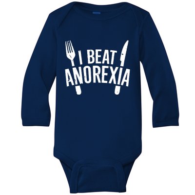 I Beat Anorexia Baby Long Sleeve Bodysuit