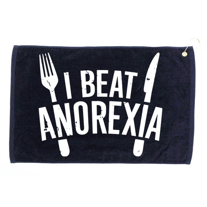 I Beat Anorexia Grommeted Golf Towel