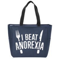 I Beat Anorexia Zip Tote Bag