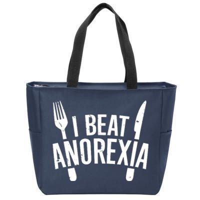 I Beat Anorexia Zip Tote Bag