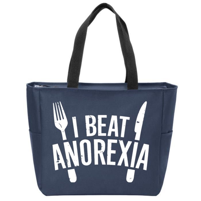 I Beat Anorexia Zip Tote Bag