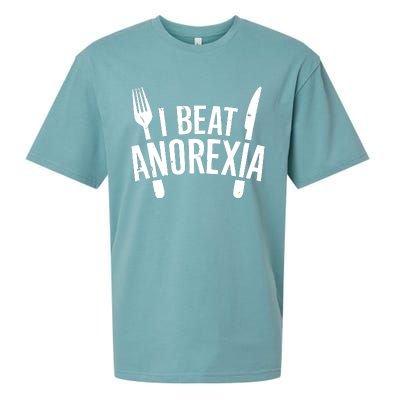 I Beat Anorexia Sueded Cloud Jersey T-Shirt