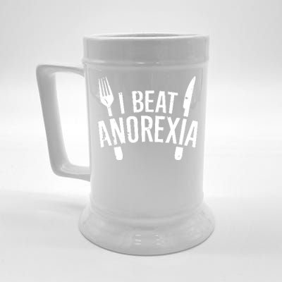 I Beat Anorexia Beer Stein