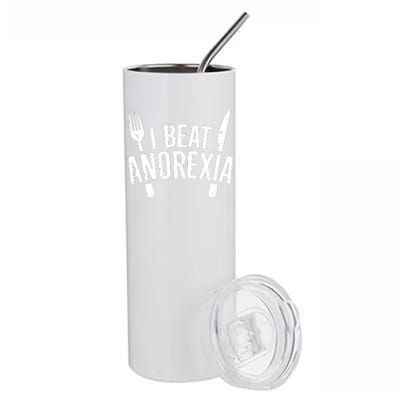 I Beat Anorexia Stainless Steel Tumbler