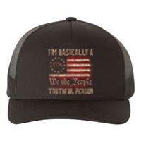 IM Basically A Truthful Person Us Flag Trump Vance 2024 Yupoong Adult 5-Panel Trucker Hat