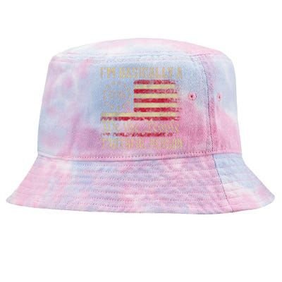 IM Basically A Truthful Person Us Flag Trump Vance 2024 Tie-Dyed Bucket Hat