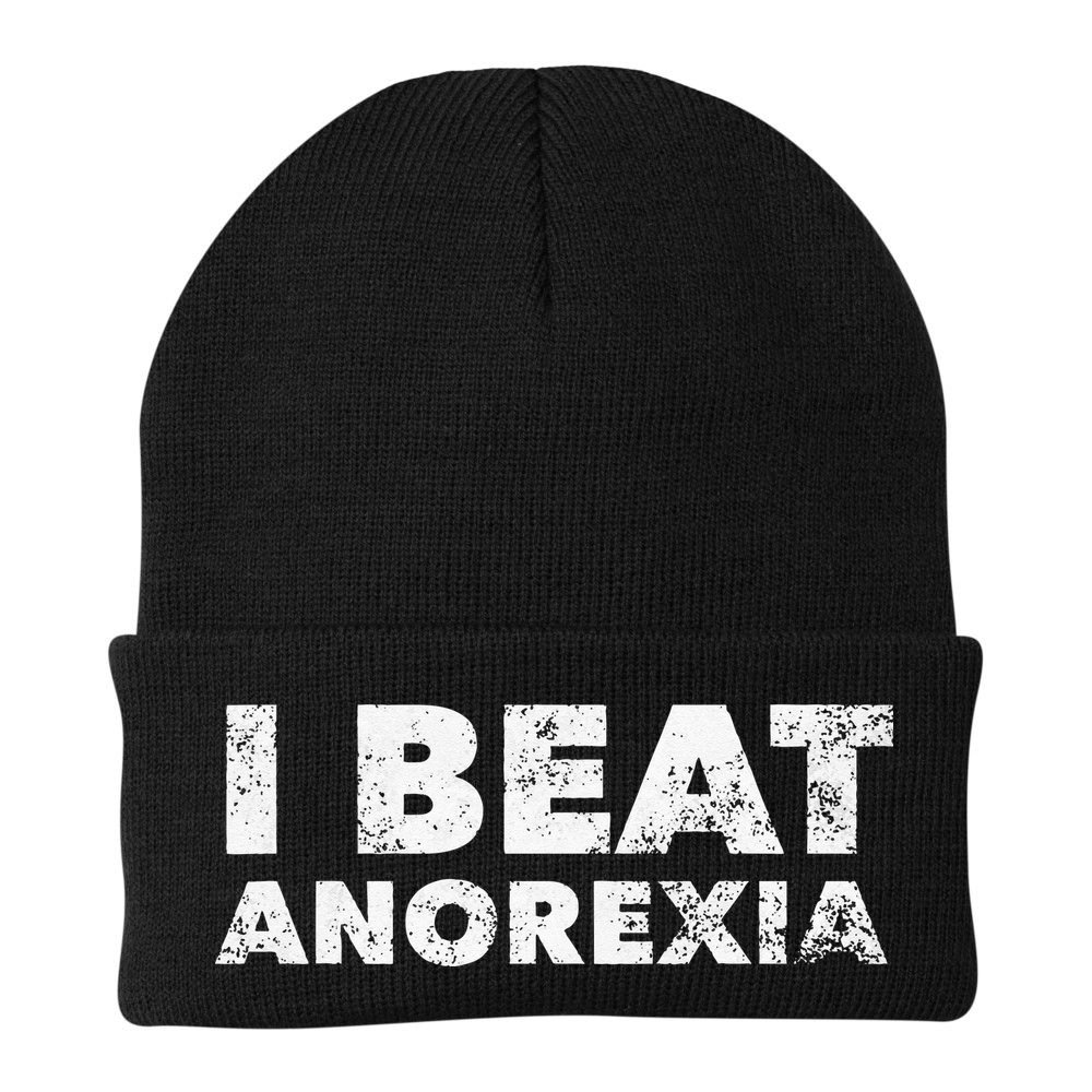 I Beat Anorexia Awareness Beanie