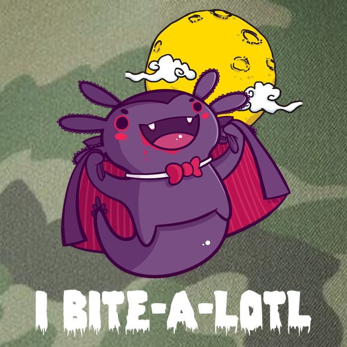 I Bite A Lot Axolotl Funny Halloween Vampire Legacy Tie Dye Trucker Hat