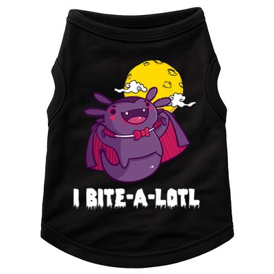 I Bite A Lot Axolotl Funny Halloween Vampire Doggie Tank