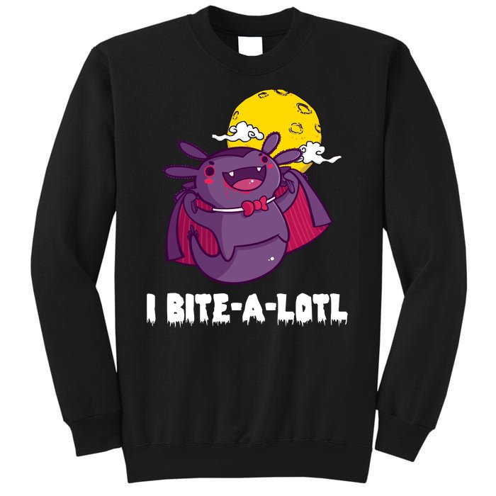 I Bite A Lot Axolotl Funny Halloween Vampire Sweatshirt