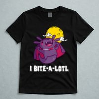 I Bite A Lot Axolotl Funny Halloween Vampire T-Shirt