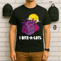 I Bite A Lot Axolotl Funny Halloween Vampire T-Shirt