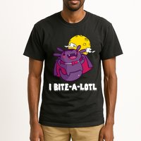 I Bite A Lot Axolotl Funny Halloween Vampire Tall T-Shirt