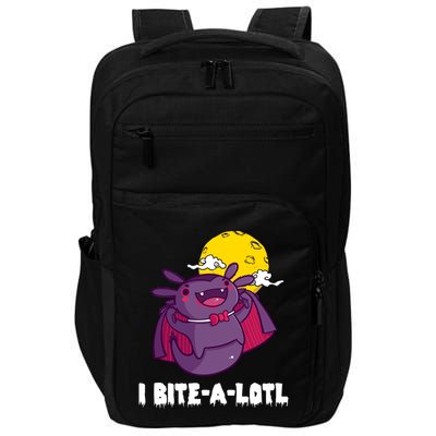 I Bite A Lot Axolotl Funny Halloween Vampire Impact Tech Backpack