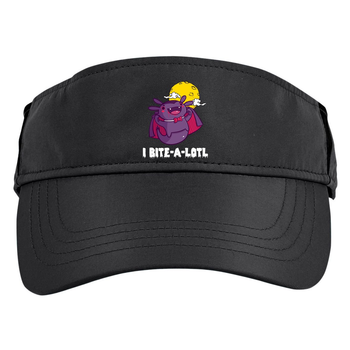 I Bite A Lot Axolotl Funny Halloween Vampire Adult Drive Performance Visor