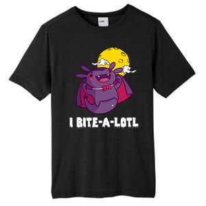 I Bite A Lot Axolotl Funny Halloween Vampire Tall Fusion ChromaSoft Performance T-Shirt