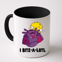 I Bite A Lot Axolotl Funny Halloween Vampire Mug