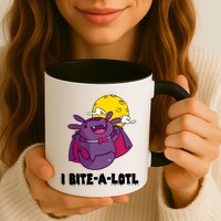 I Bite A Lot Axolotl Funny Halloween Vampire Mug