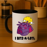 I Bite A Lot Axolotl Funny Halloween Vampire Mug