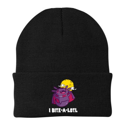 I Bite A Lot Axolotl Funny Halloween Vampire Beanie