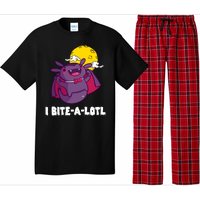 I Bite A Lot Axolotl Funny Halloween Vampire Pajama Set