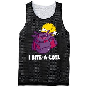 I Bite A Lot Axolotl Funny Halloween Vampire Mesh Reversible Basketball Jersey Tank