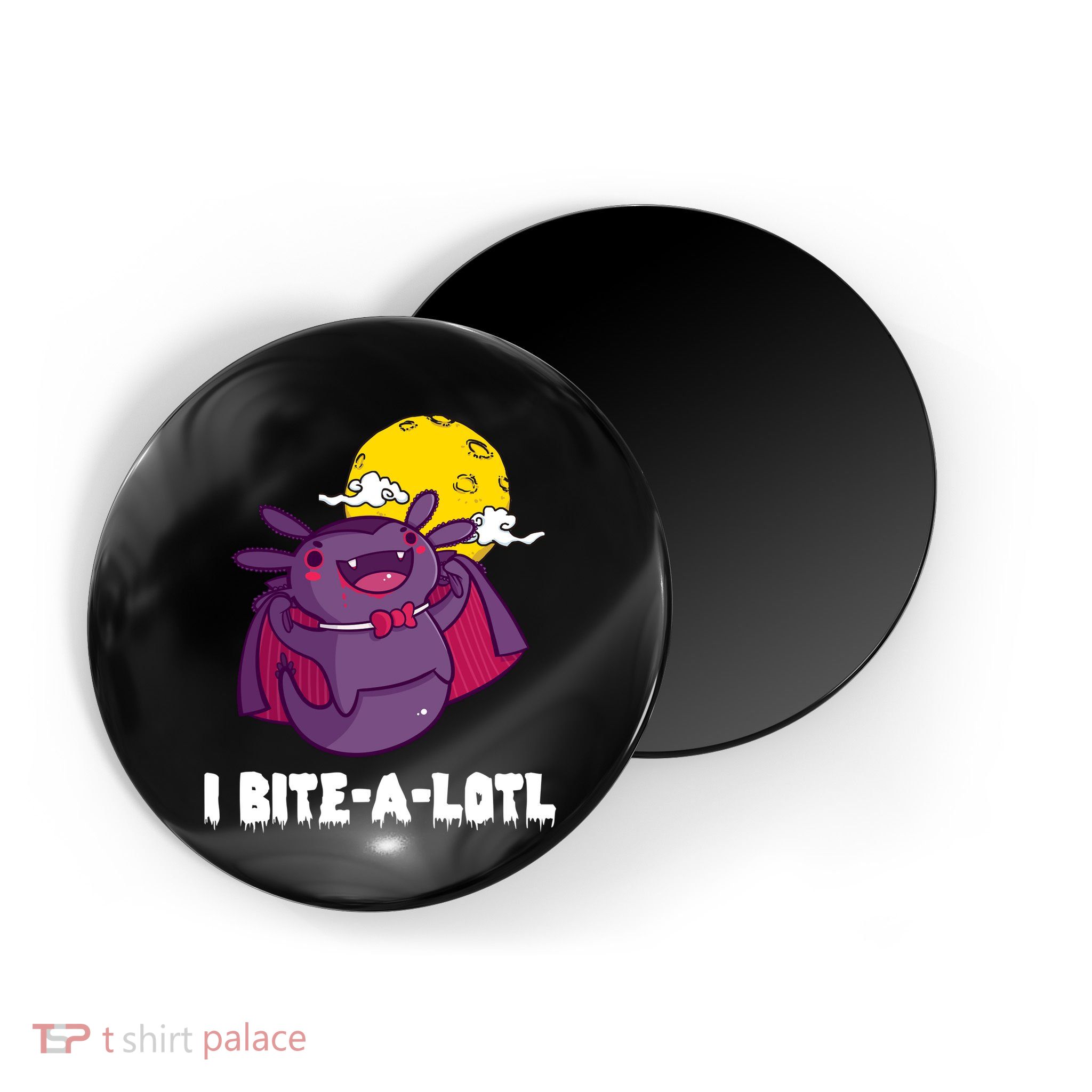 I Bite A Lot Axolotl Funny Halloween Vampire Magnet