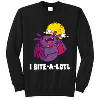 I Bite A Lot Axolotl Funny Halloween Vampire Tall Sweatshirt