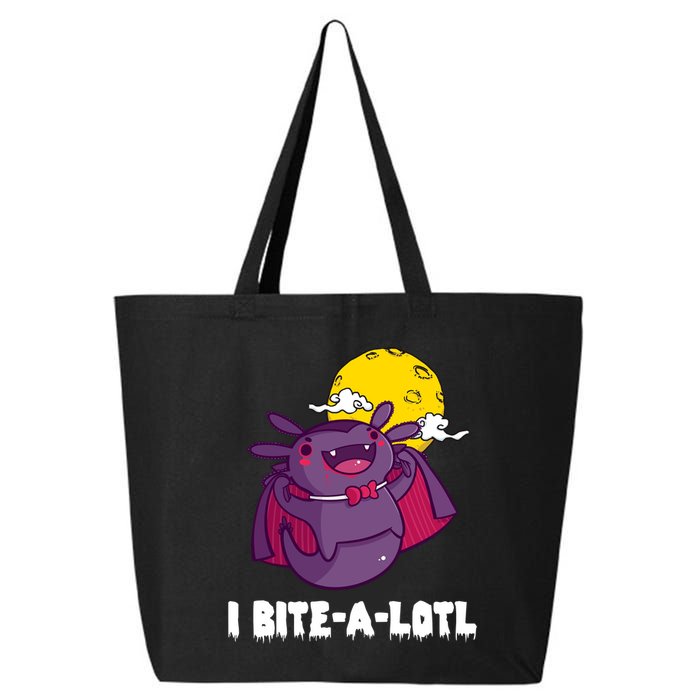 I Bite A Lot Axolotl Funny Halloween Vampire 25L Jumbo Tote