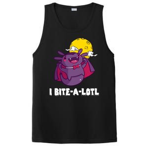 I Bite A Lot Axolotl Funny Halloween Vampire PosiCharge Competitor Tank