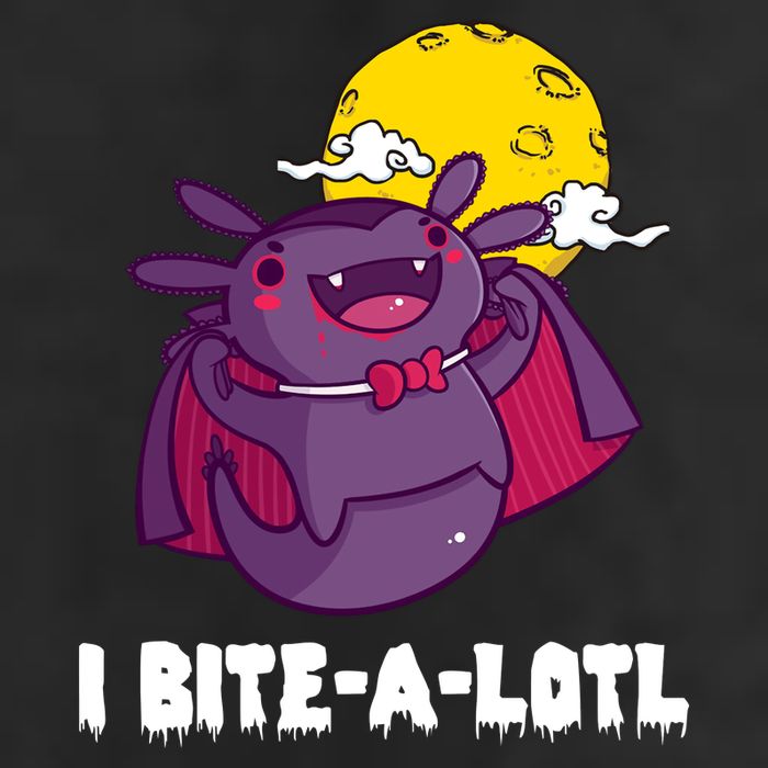 I Bite A Lot Axolotl Funny Halloween Vampire Trucker Hat