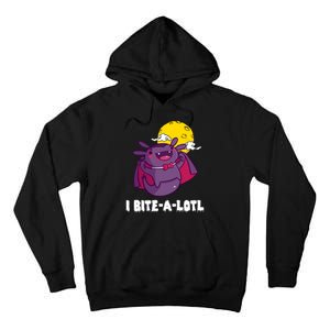 I Bite A Lot Axolotl Funny Halloween Vampire Tall Hoodie