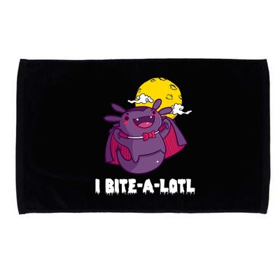 I Bite A Lot Axolotl Funny Halloween Vampire Microfiber Hand Towel