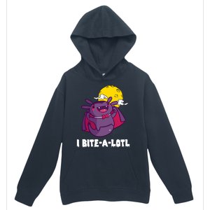 I Bite A Lot Axolotl Funny Halloween Vampire Urban Pullover Hoodie