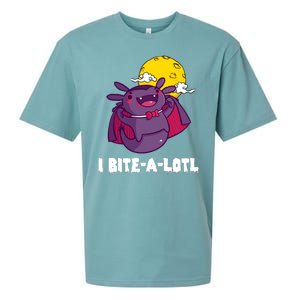 I Bite A Lot Axolotl Funny Halloween Vampire Sueded Cloud Jersey T-Shirt