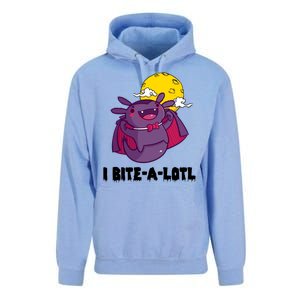 I Bite A Lot Axolotl Funny Halloween Vampire Unisex Surf Hoodie