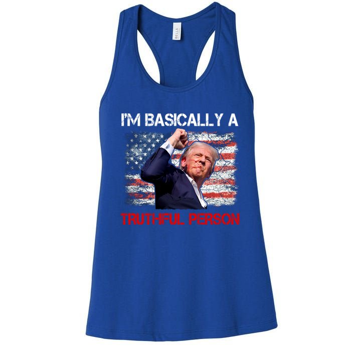 IM Basically A Truthful Person Women's Racerback Tank