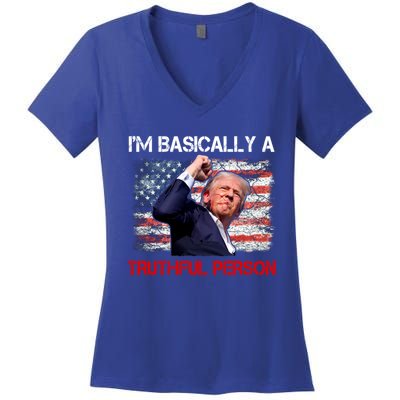 IM Basically A Truthful Person Women's V-Neck T-Shirt