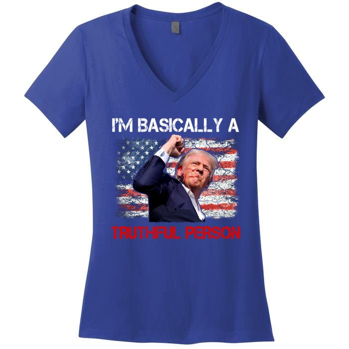 IM Basically A Truthful Person Women's V-Neck T-Shirt