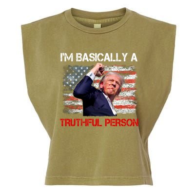 IM Basically A Truthful Person Garment-Dyed Women's Muscle Tee