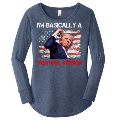 IM Basically A Truthful Person Women's Perfect Tri Tunic Long Sleeve Shirt