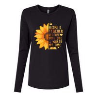 I Became A Teacher Sunflower Teaching School Womens Cotton Relaxed Long Sleeve T-Shirt