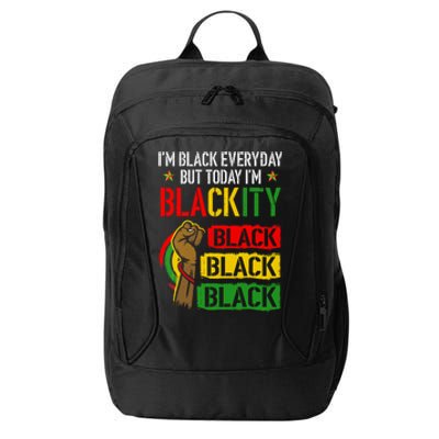 IM Blackity African Black Power Juneteenth Black Everyday City Backpack